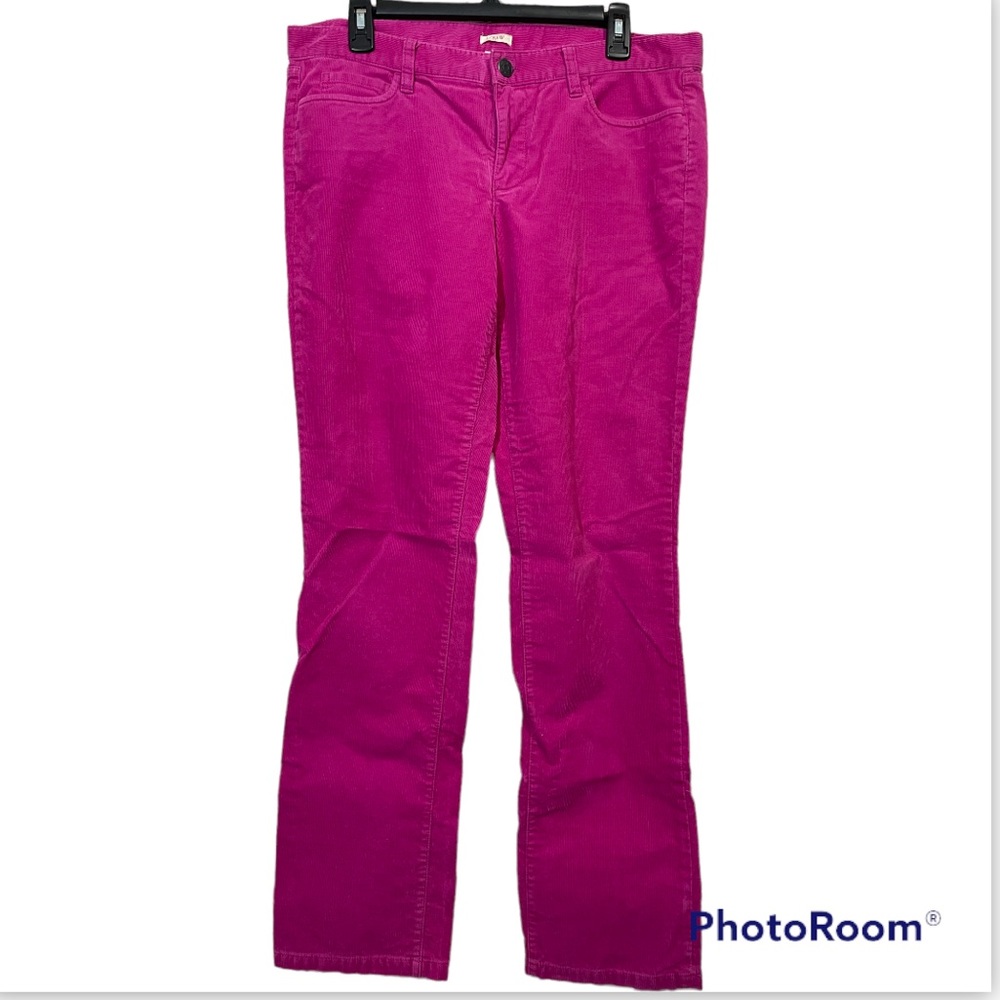 J. Crew Matchstick Corduroy Pants Pink Fuchsia Size 32 R